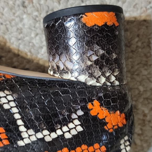 ‼️New Listing ‼️Zara Ballerina Leather Snakeskin Heels - Picture 6 of 9